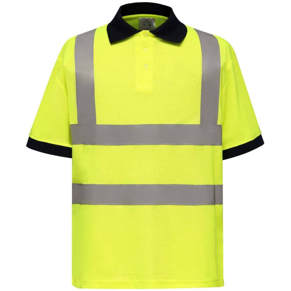 Polo haute visibilité manches courtes Yoko HI VIZ Jaune Fluo 3XL-0