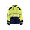 Sweat shirt à capuche haute visibilité Blaklader zippé classe 2 Jaune / Marine S