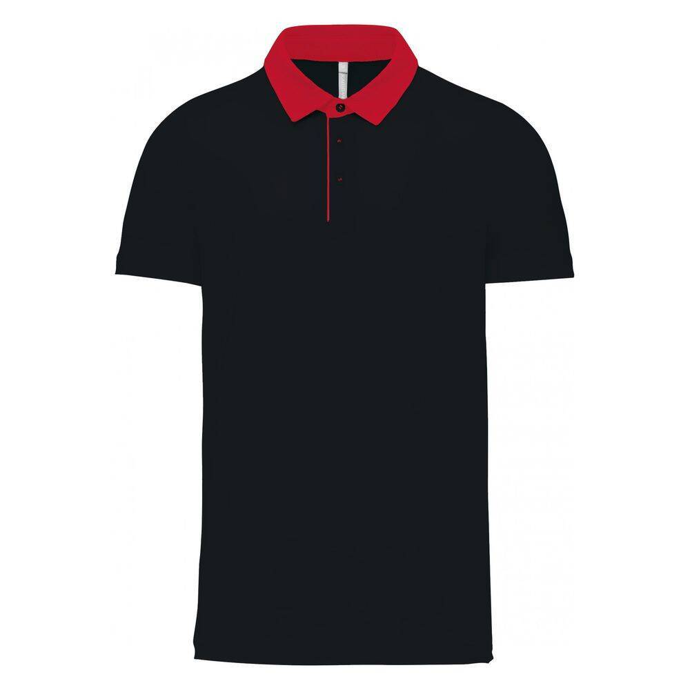 Polo de travail Kariban Bicolore Noir / Rouge M-0