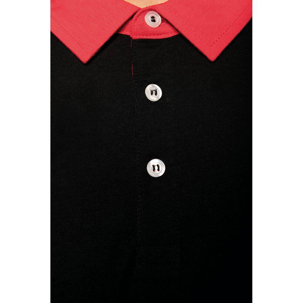 Polo de travail Kariban Bicolore Noir / Rouge M-2