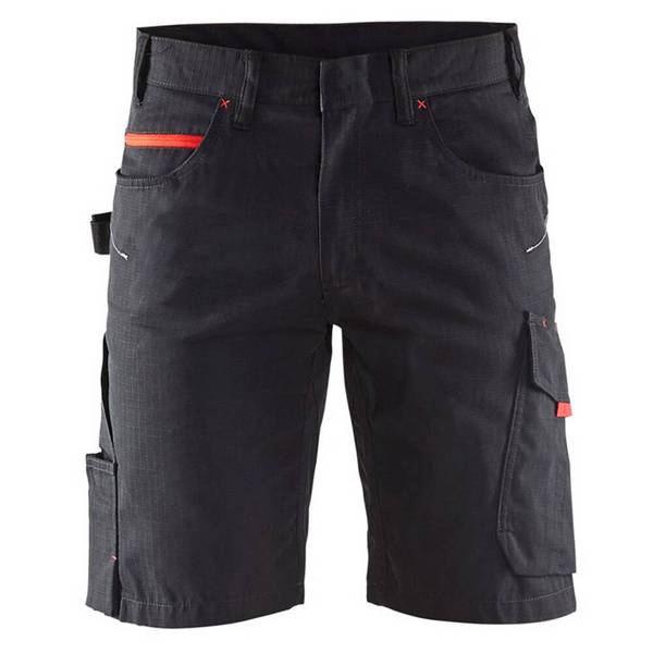 Short de travail Blaklader Ripstop Noir / Rouge 48
