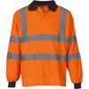 Polo de travail manches longues haute visibilité Yoko HI VIZ Orange Fluo 3XL