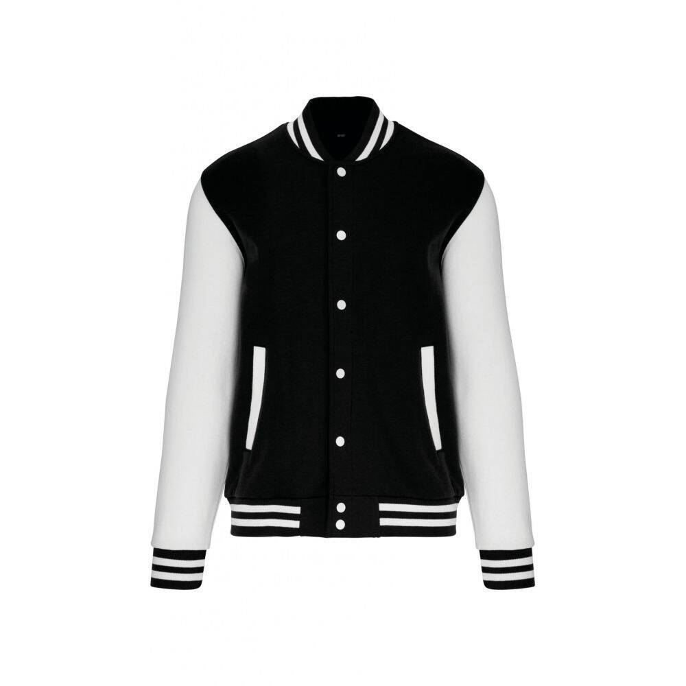 Blouson molleton teddy unisexe KARIBAN Noir / Blanc M-0