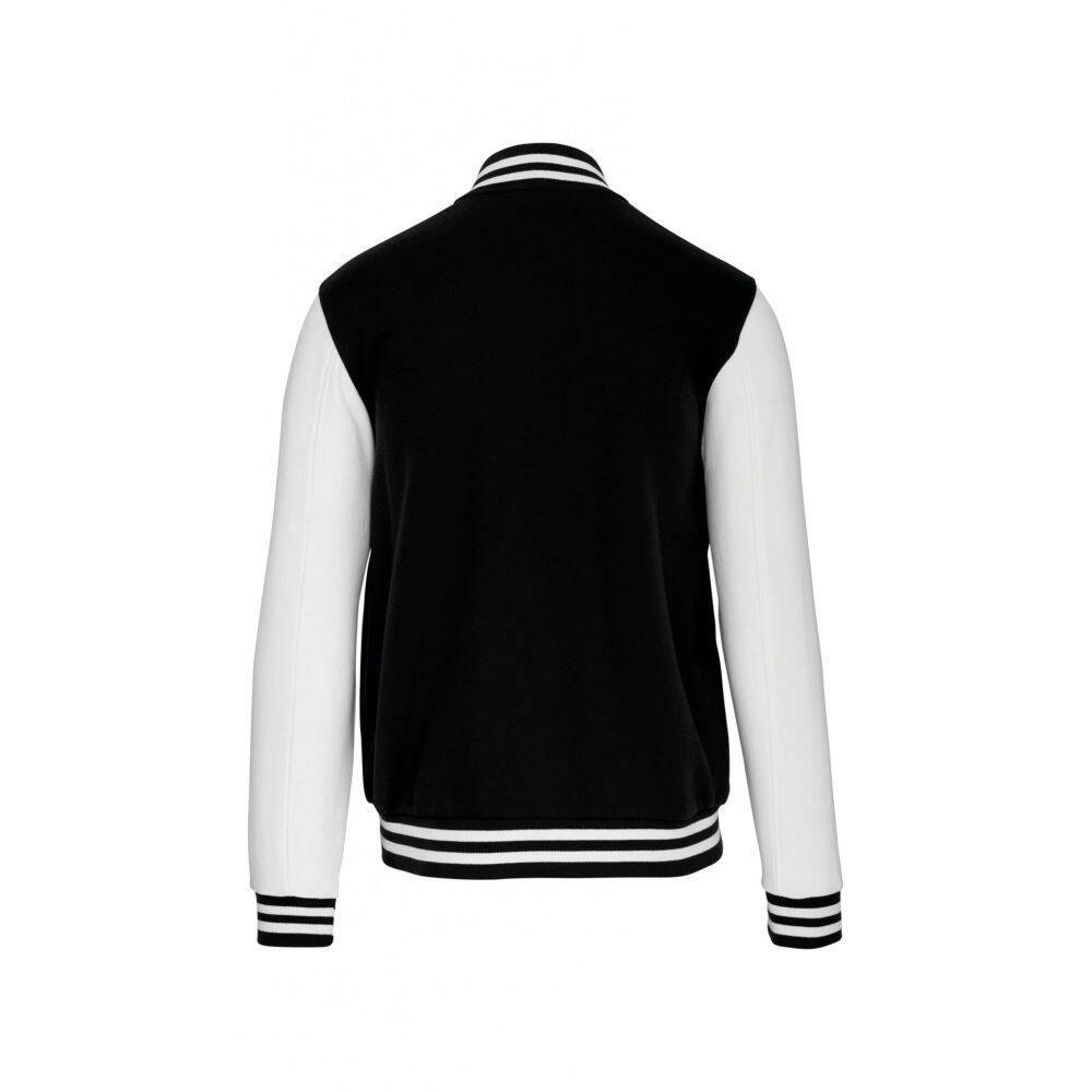 Blouson molleton teddy unisexe KARIBAN Noir / Blanc M-1