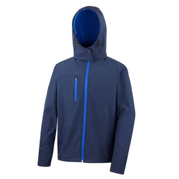 Veste softshell homme à capuche Result Bleu Marine S