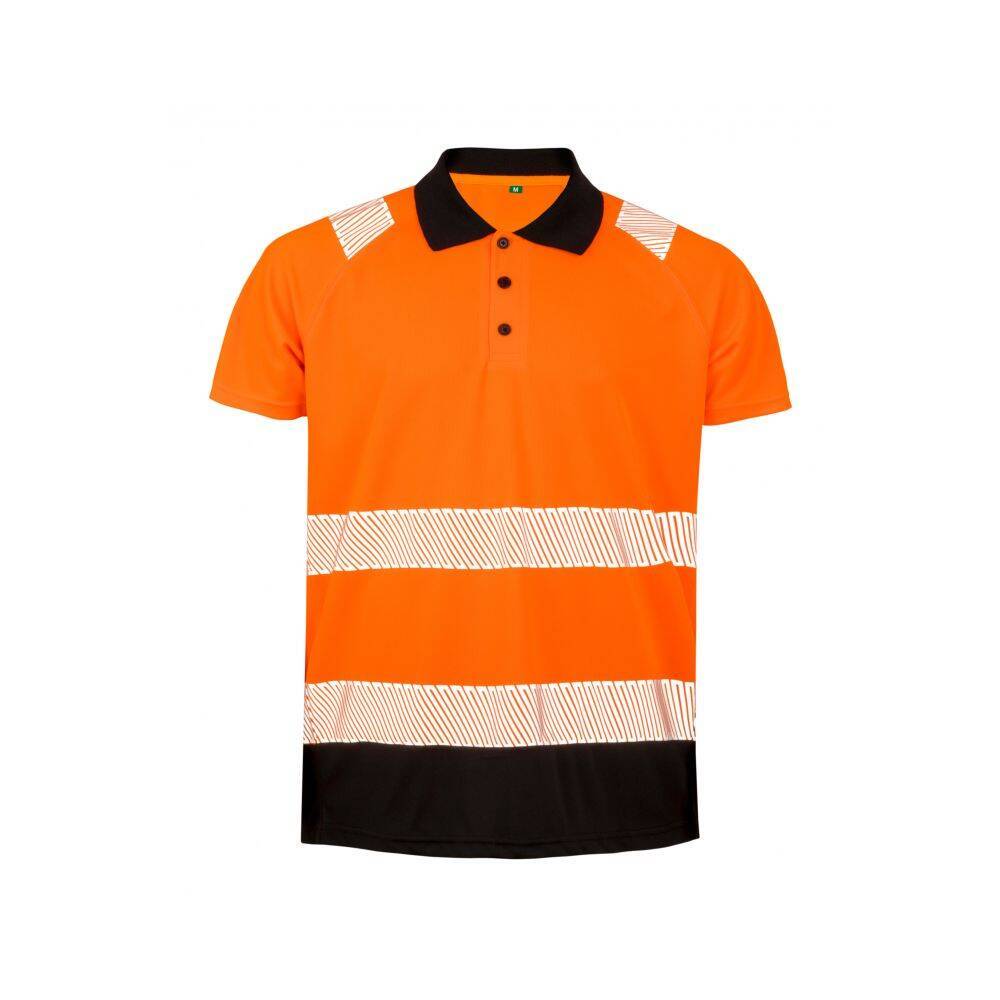 Polo de sécurité HV recyclé RESULT Orange / Noir XXL - XXXL-0