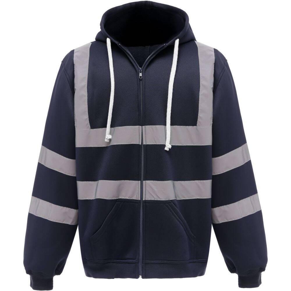 Sweat-shirt de travail zippé à capuche Yoko haute visibilité Bleu Marine L-0