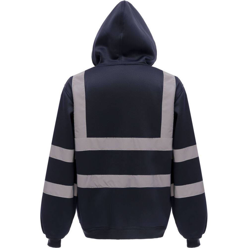 Sweat-shirt de travail zippé à capuche Yoko haute visibilité Bleu Marine L-1