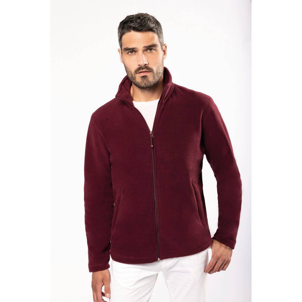 Veste micropolaire zippée Falco Kariban Bordeaux M-3
