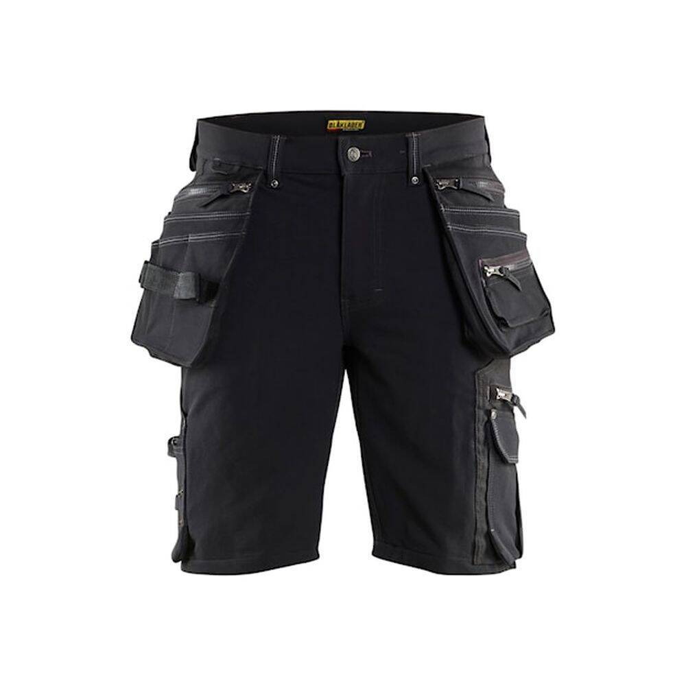 Short de travail artisan stretch 4D avec poches flottantes Blaklader X1900 Noir 50