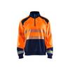 Sweat shirt col camionneur haute visibilité Blaklader Classe 2 Orange / Marine M