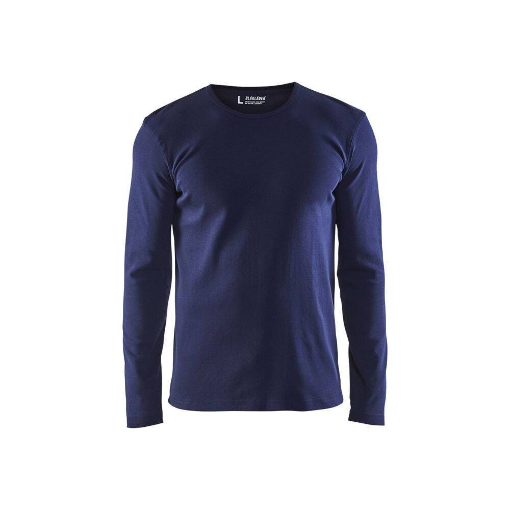 T-shirt manches longues Blaklader col rond 100% coton Marine XS-0