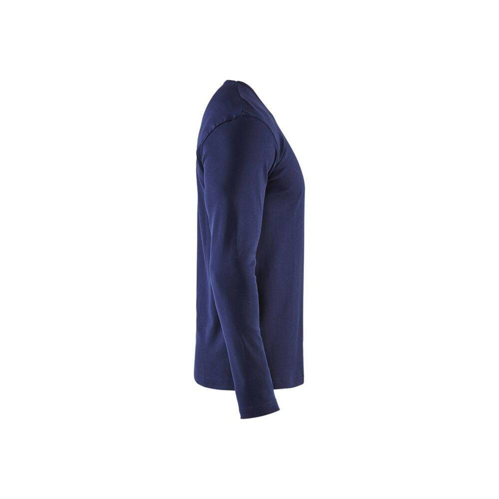 T-shirt manches longues Blaklader col rond 100% coton Marine XS-2