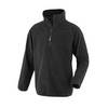 Polaire col zippé enfant en polyester recyclé Noir 10 ans