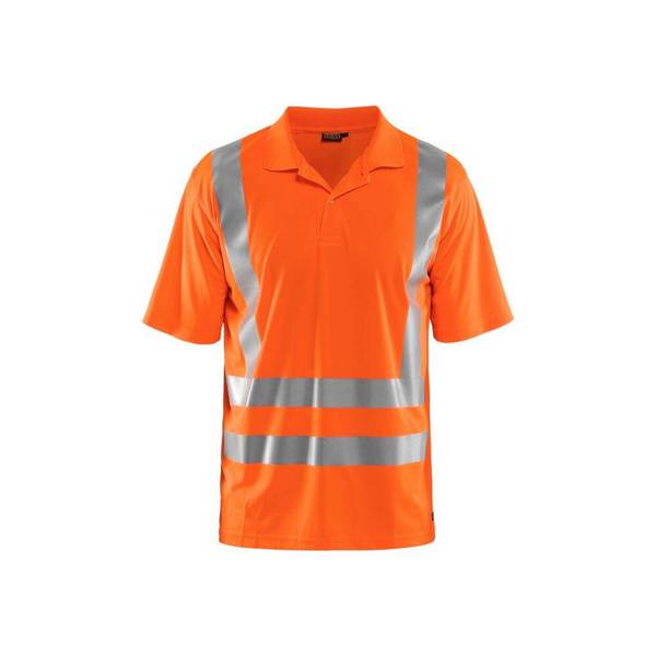 Polo anti-uv haute visibilité Blaklader Orange Fluo S