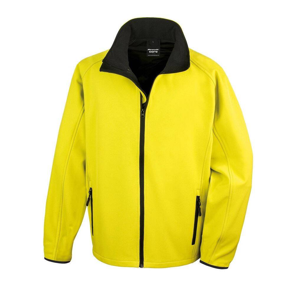 Veste Softshell Homme Result Core Printable Jaune L-0