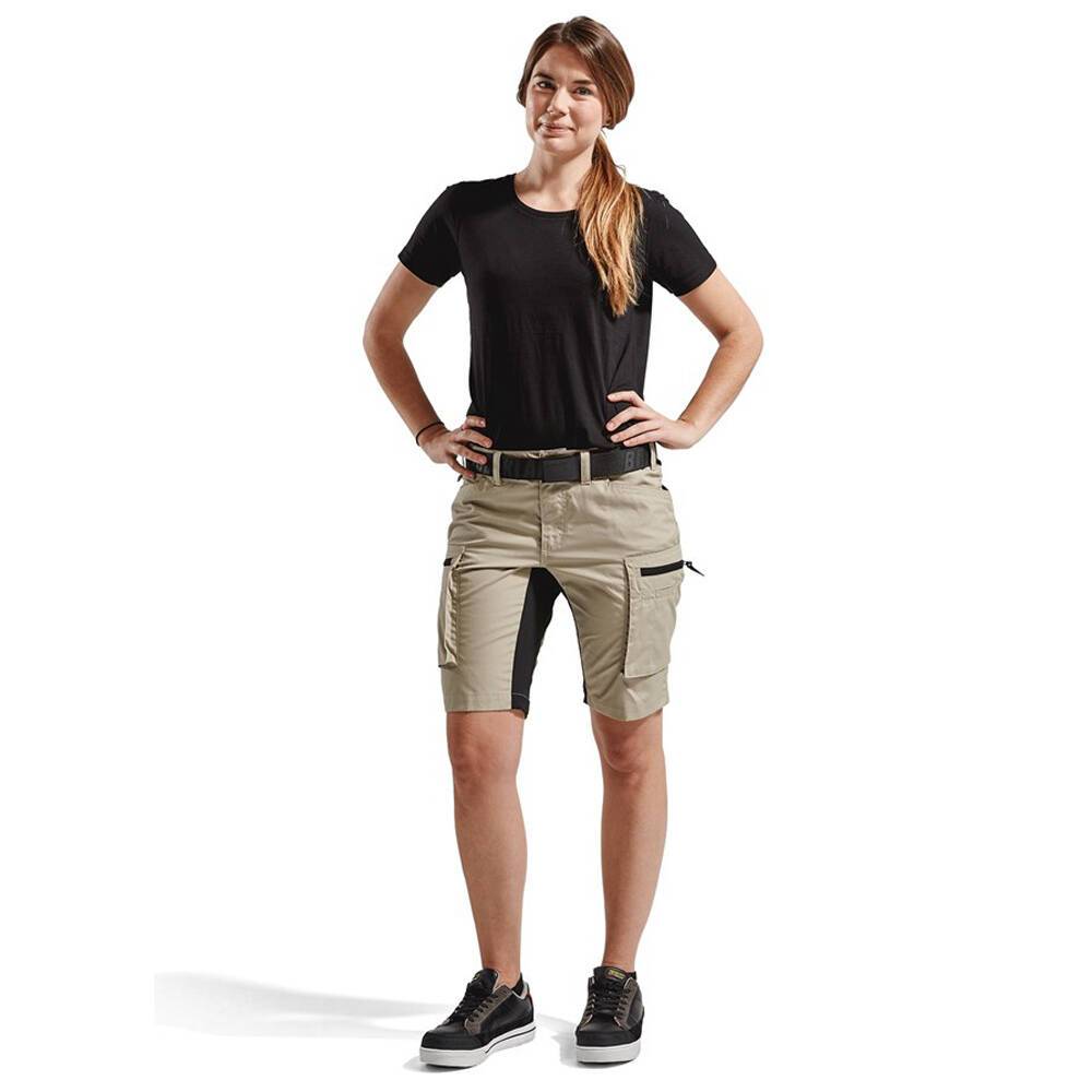 Short de travail femme Blaklader services stretch Beige / Noir 46-3