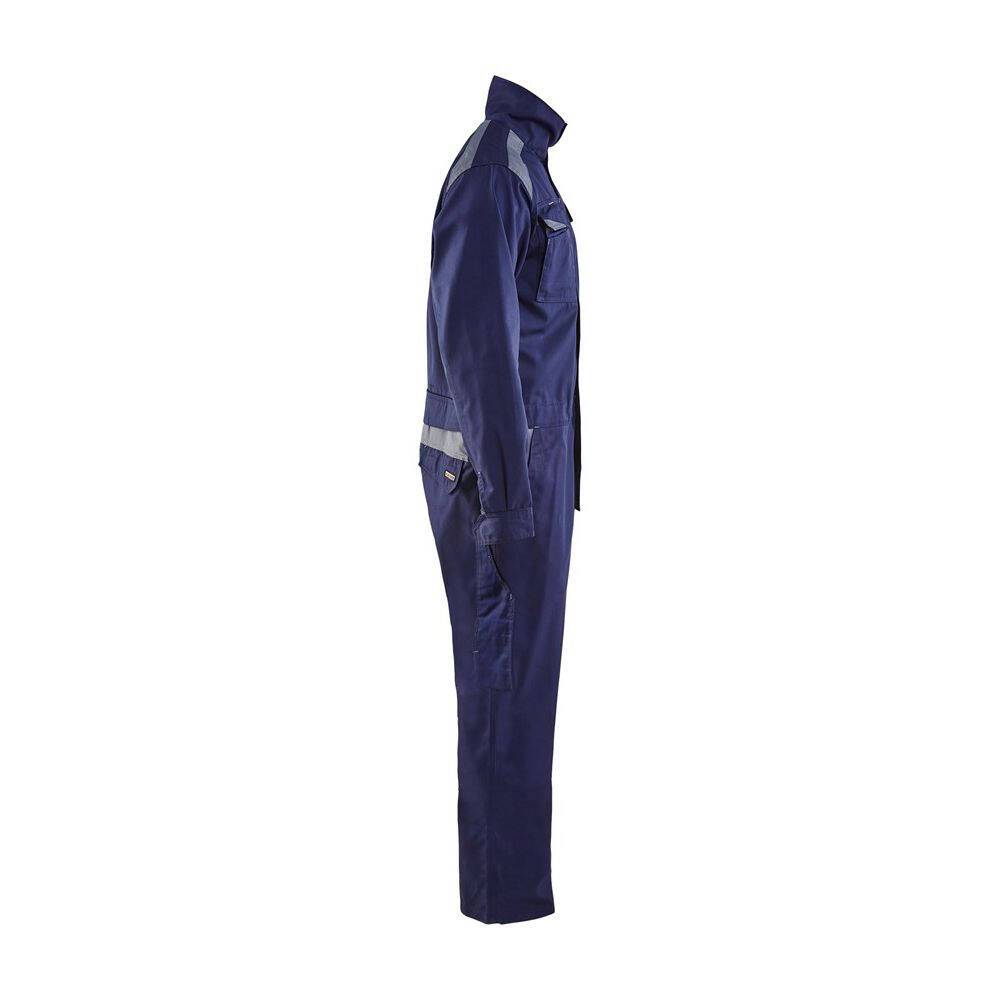 Combinaison de travail industrie Blaklader manches longues polycoton Marine Poches Grises 56-2