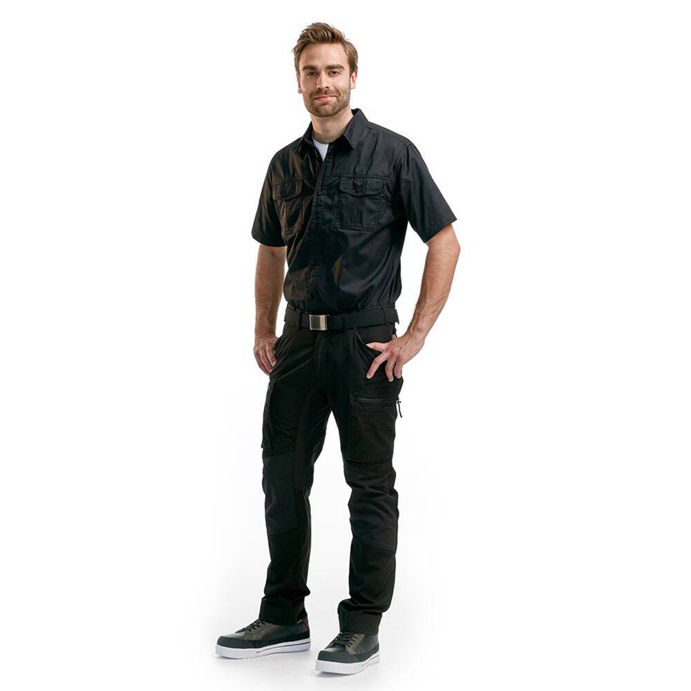 Chemise twill Blaklader Homme manches courtes Noir 3XL-4