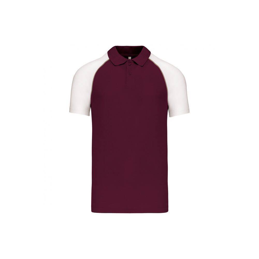 Polo de travail Baseball manches courtes Kariban Bordeaux 3XL