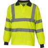 Polo de travail manches longues haute visibilité Yoko HI VIZ Jaune Fluo M