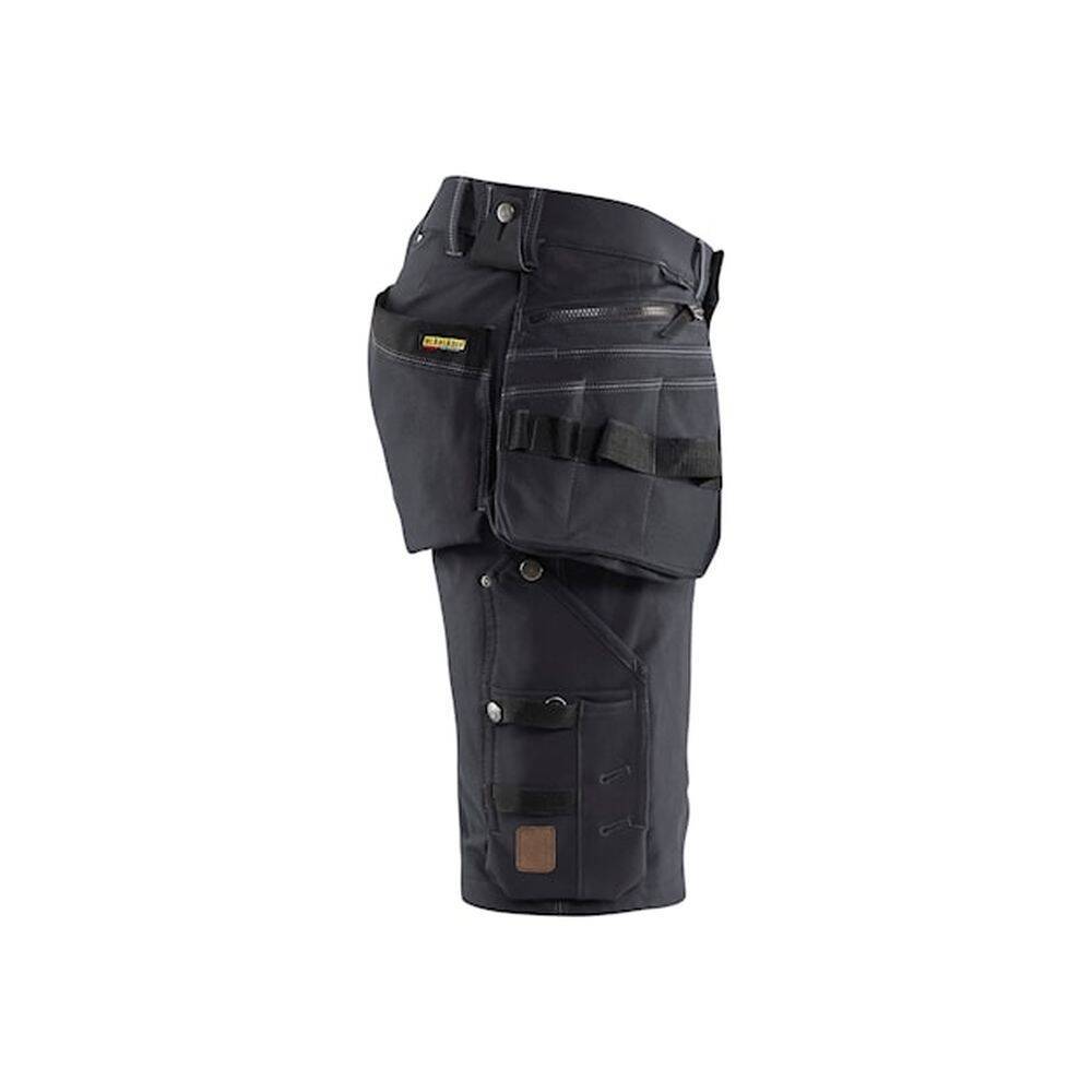 Short de travail artisan stretch 4D avec poches flottantes Blaklader X1900 Gris Foncé / Noir 54-2