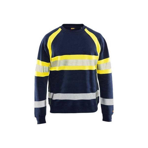 Sweat-shirt haut visibilité Blaklader Jaune / Marine 3XL