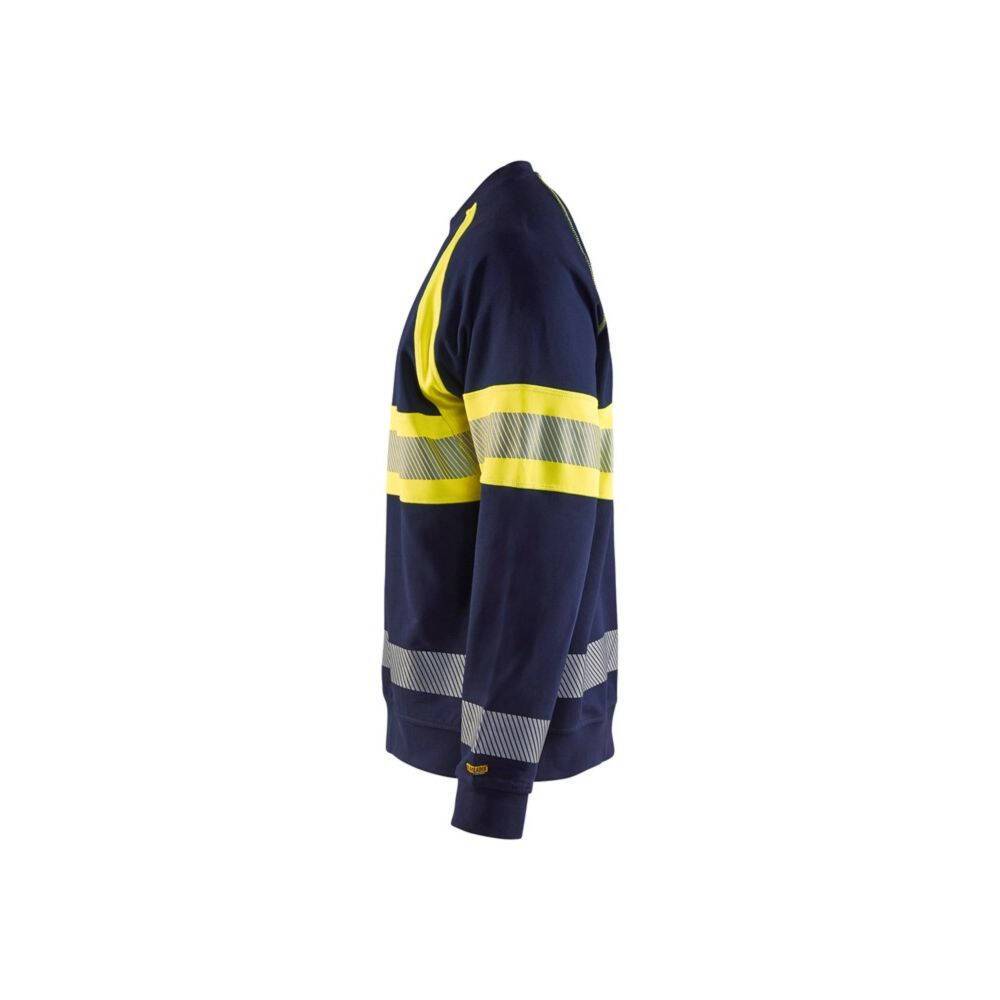 Sweat-shirt haut visibilité Blaklader Jaune / Marine 3XL-3
