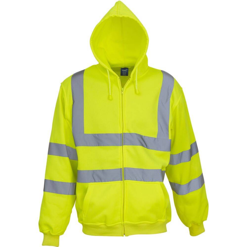 Sweat-shirt de travail zippé à capuche Yoko haute visibilité Jaune Fluo M-0