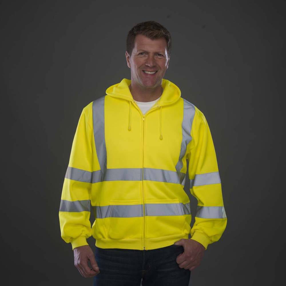 Sweat-shirt de travail zippé à capuche Yoko haute visibilité Jaune Fluo M-1