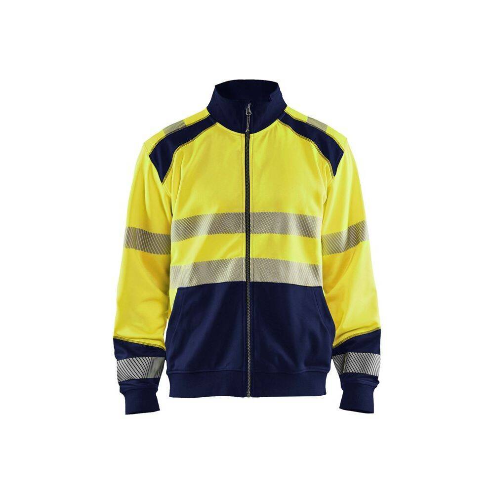 Sweat shirt zippé haute visibilité Blaklader Classe 2 Jaune / Marine 3XL-0