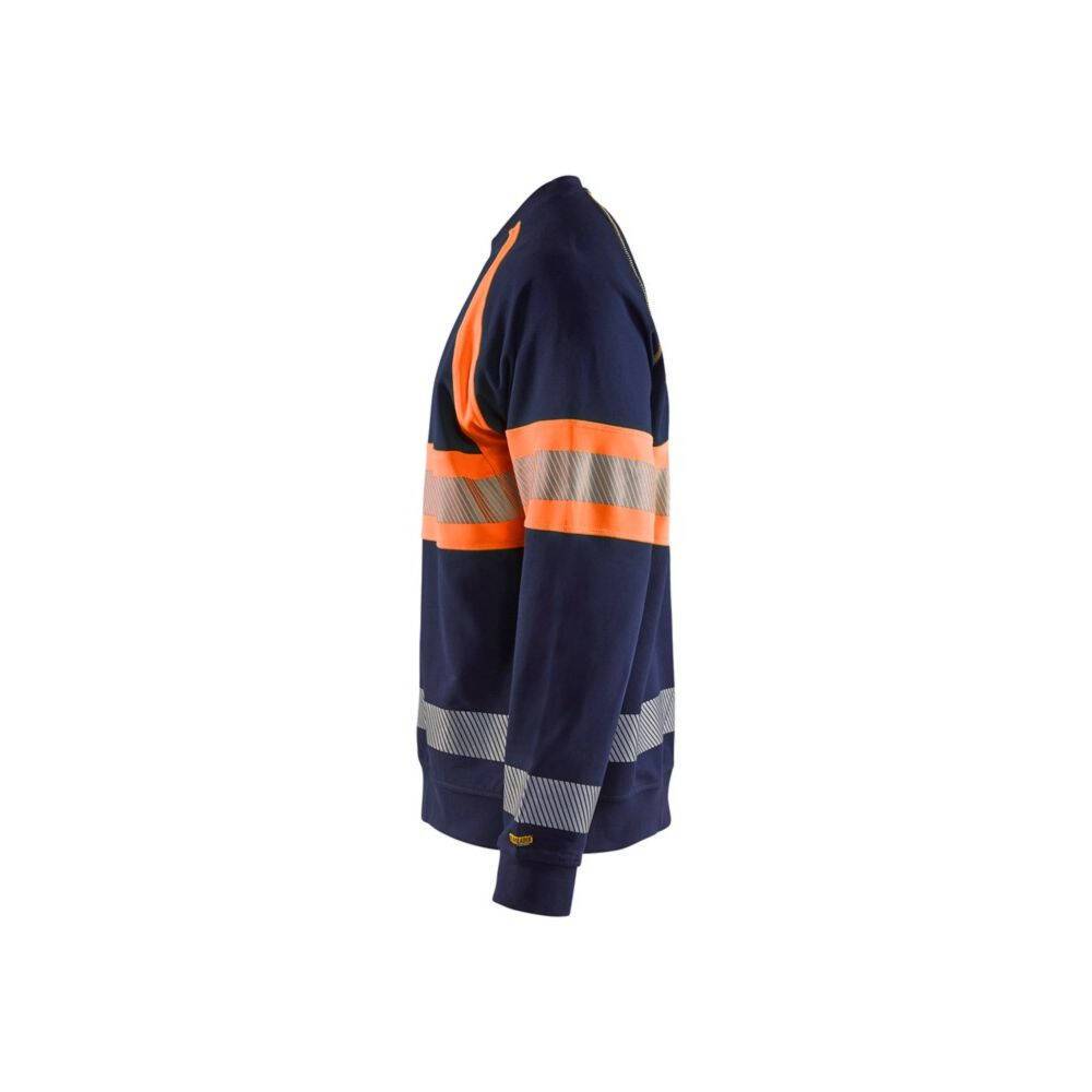 Sweat-shirt haut visibilité Blaklader Marine / Orange XS-3