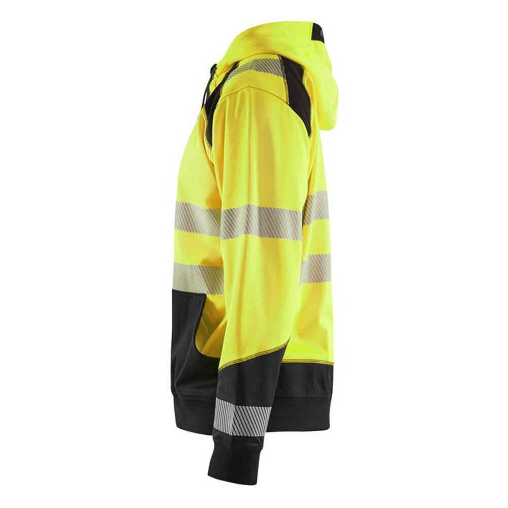 Sweat shirt à capuche haute visibilité Blaklader zippé classe 2 Jaune / Noir XXL-4