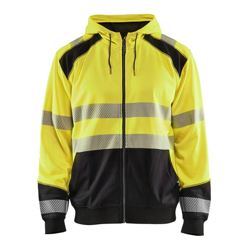 Sweat shirt à capuche haute visibilité Blaklader zippé classe 2 Jaune / Noir 4XL-0