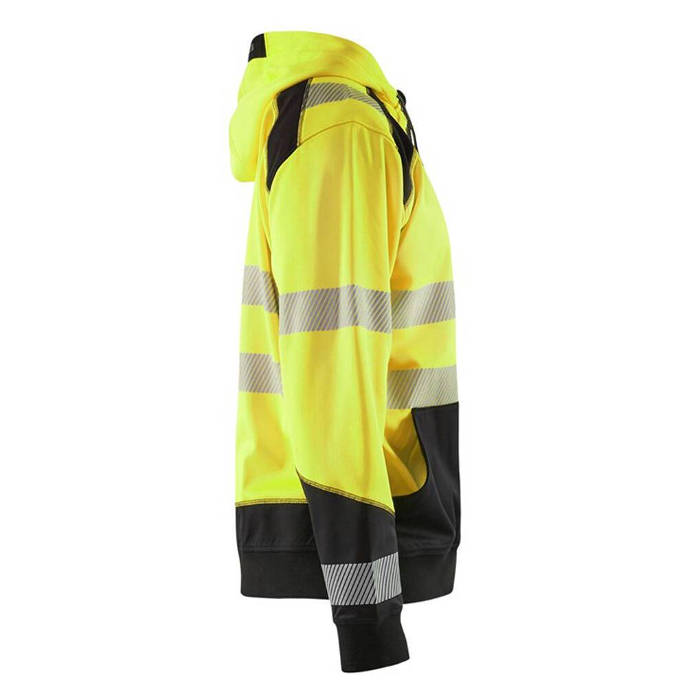 Sweat shirt à capuche haute visibilité Blaklader zippé classe 2 Jaune / Noir 4XL-3