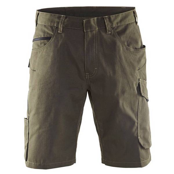 Short de travail Blaklader Ripstop Vert Olive / Noir 48