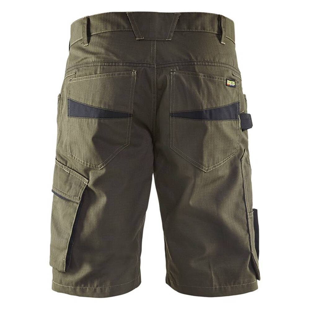 Short de travail Blaklader Ripstop Vert Olive / Noir 48-1