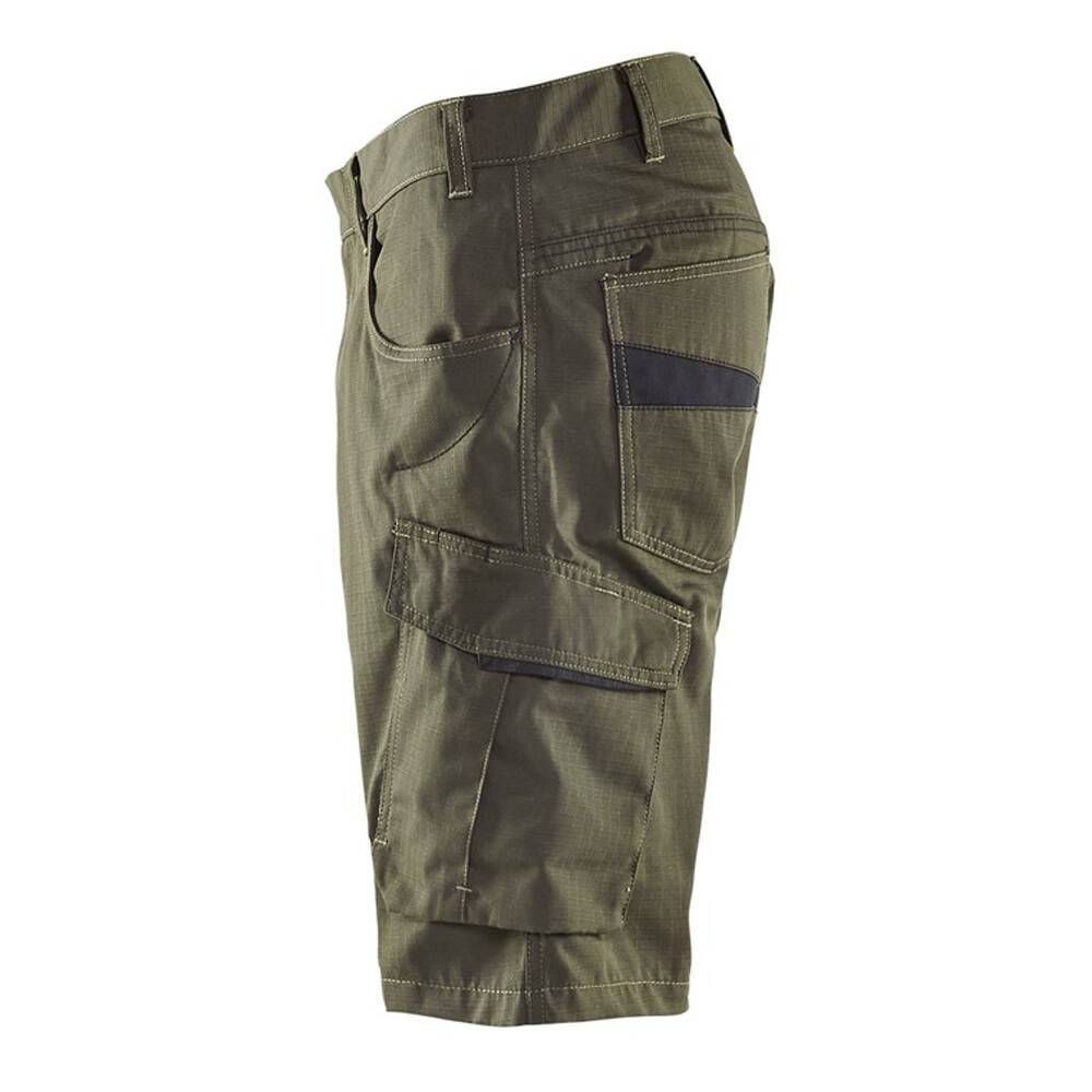 Short de travail Blaklader Ripstop Vert Olive / Noir 48-2