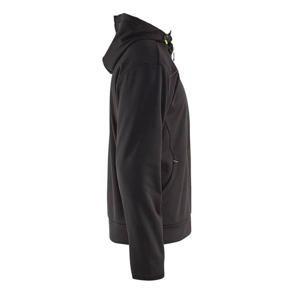 Sweat shirt à capuche Blaklader zippé contrast Noir / Jaune L-1
