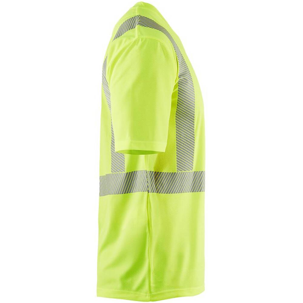 T-shirt haute visibilité Blaklader col v 100% polyester anti-odeur Jaune S-1