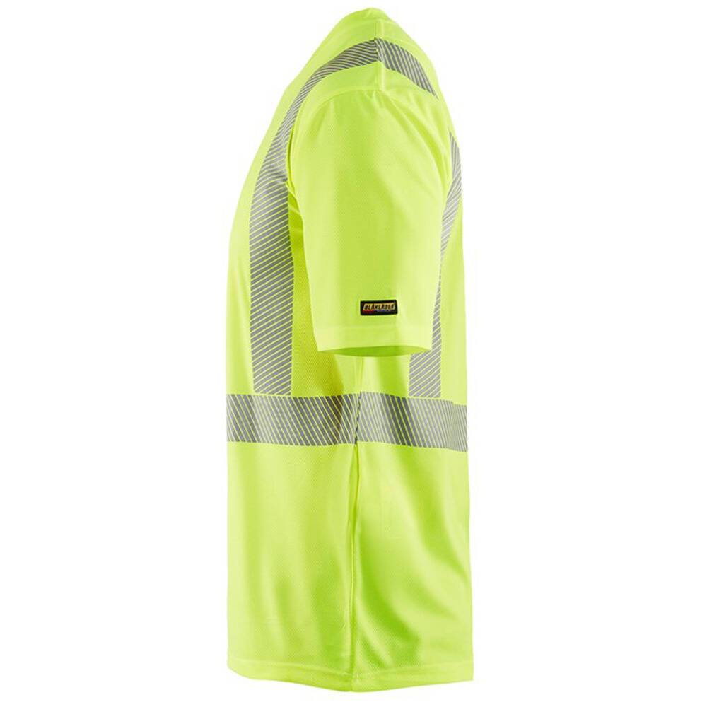 T-shirt haute visibilité Blaklader col v 100% polyester anti-odeur Jaune S-2