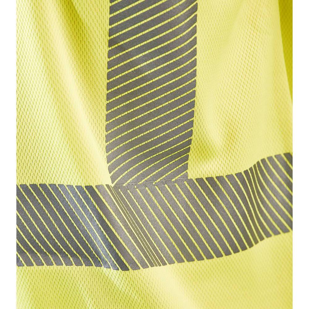 T-shirt haute visibilité Blaklader col v 100% polyester anti-odeur Jaune S-3