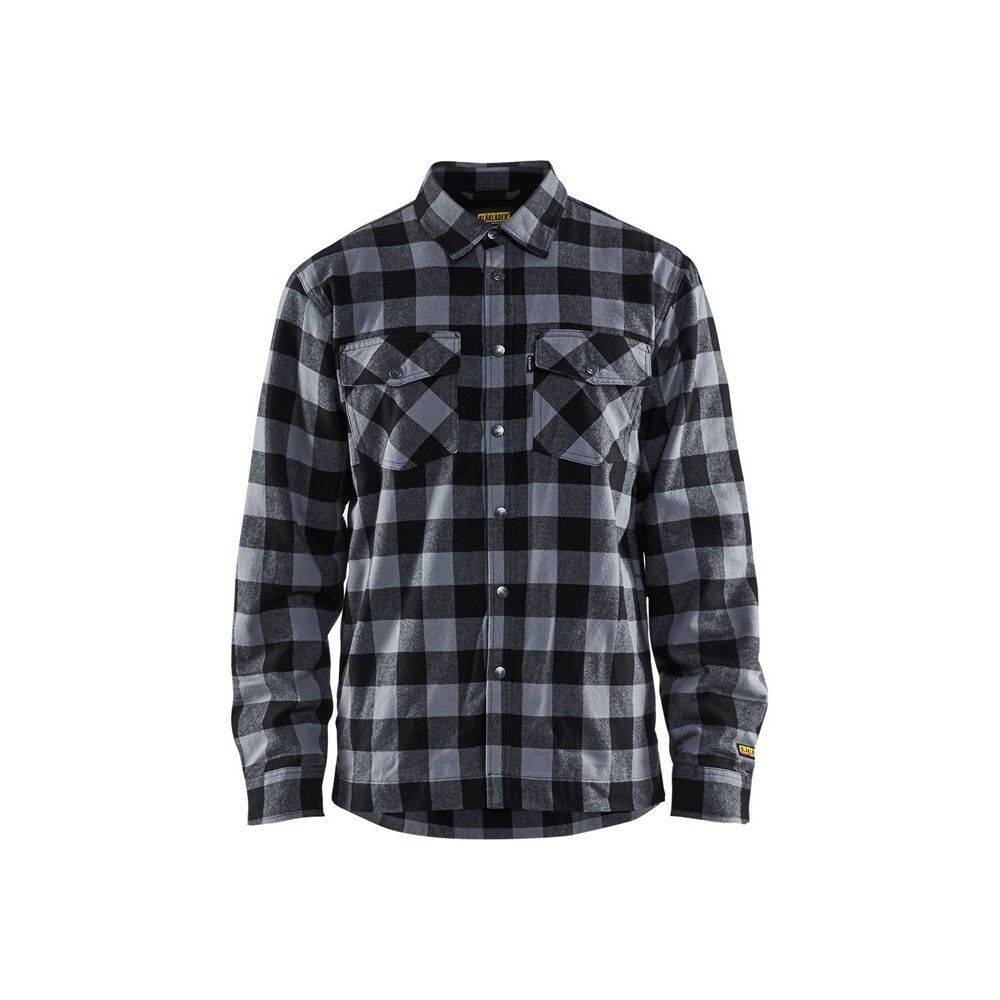 Chemise de travail matelassée Blaklader flannelle doublée Gris / Noir 4XL-0
