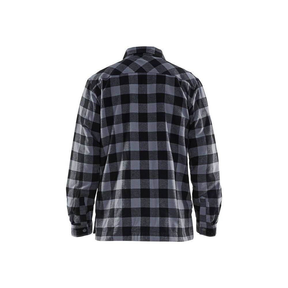 Chemise de travail matelassée Blaklader flannelle doublée Gris / Noir 4XL-1