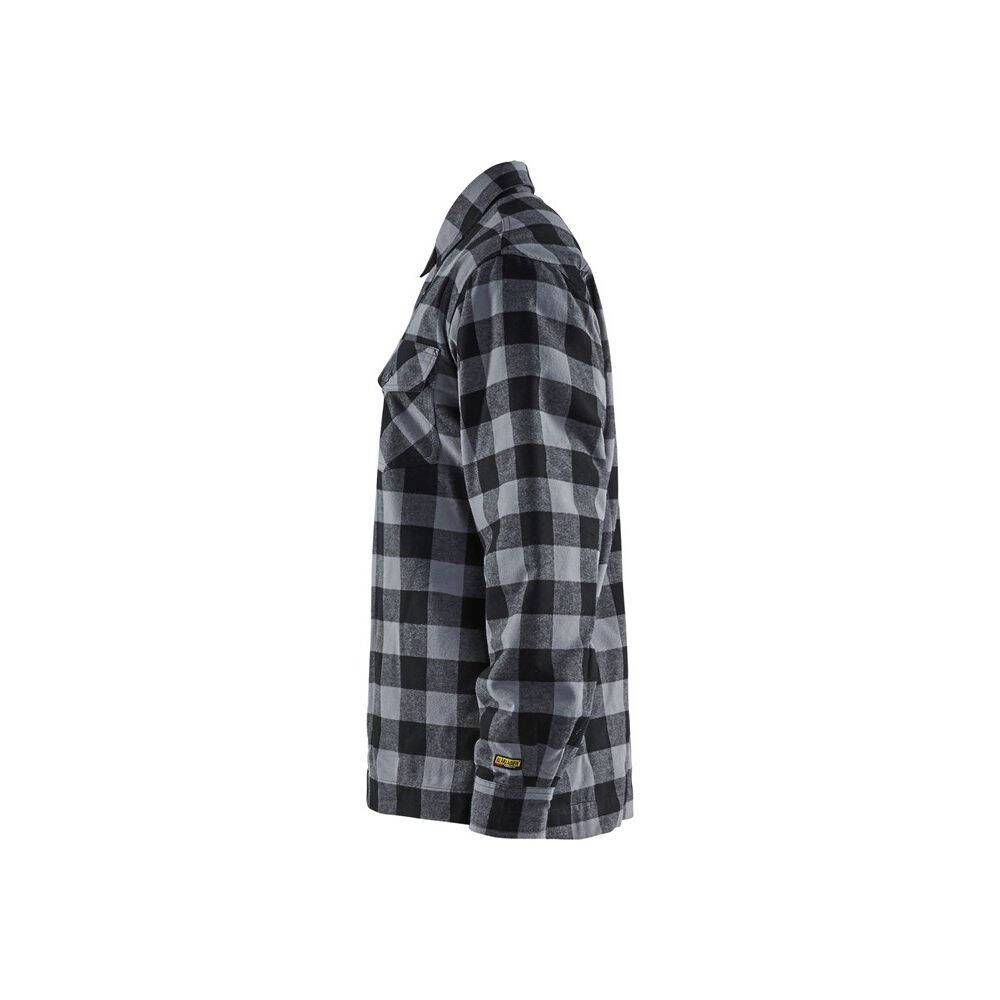 Chemise de travail matelassée Blaklader flannelle doublée Gris / Noir 4XL-3