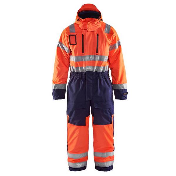 Combinaison haute visibilité imperméable Blaklader Matelassée Orange / Marine 40