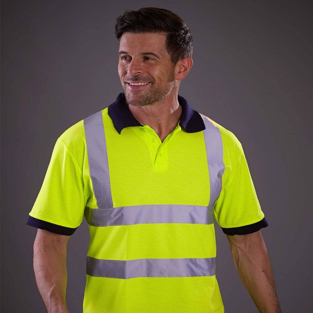 Polo haute visibilité manches courtes Yoko HI VIZ Jaune Fluo XL-2