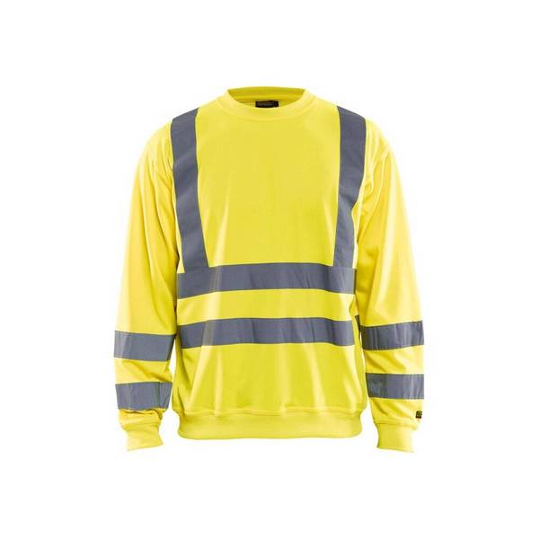 Sweat-shirt haute visibilité Blaklader col rond Jaune L