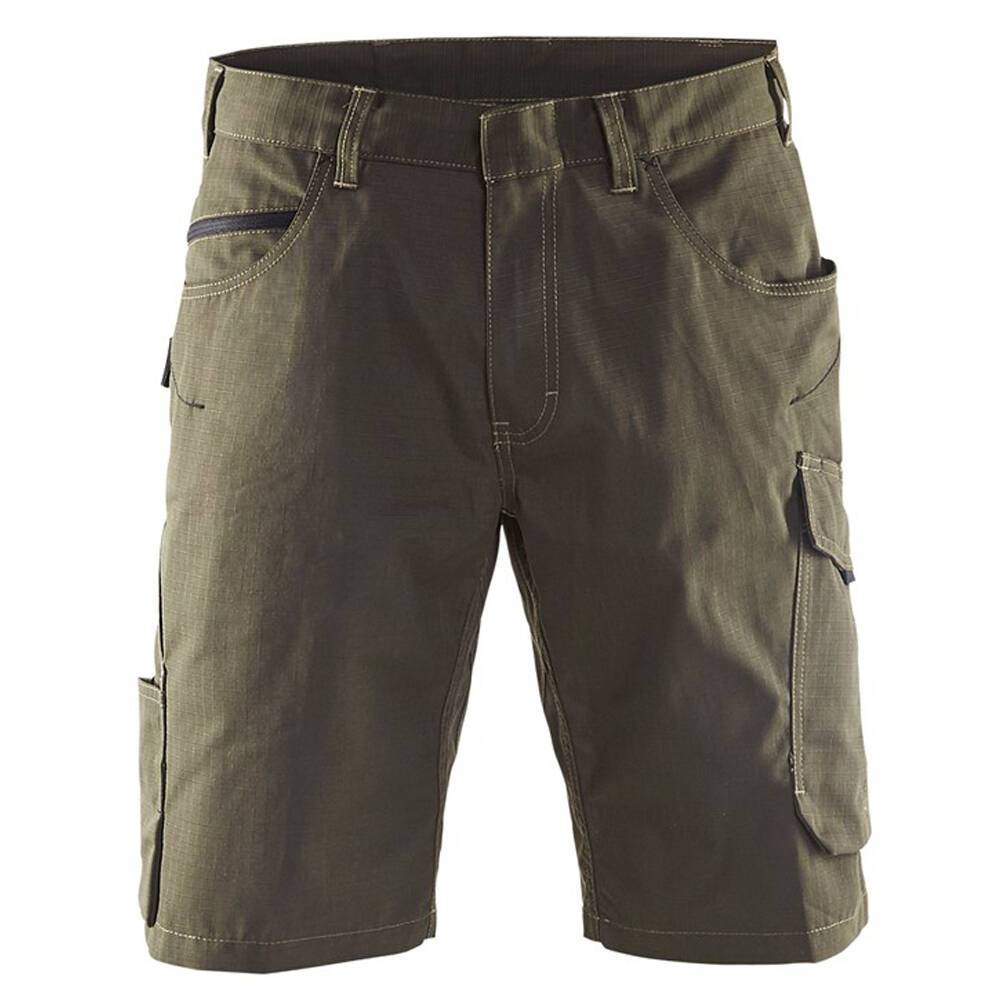 Short de travail Blaklader Ripstop Vert Olive / Noir 40