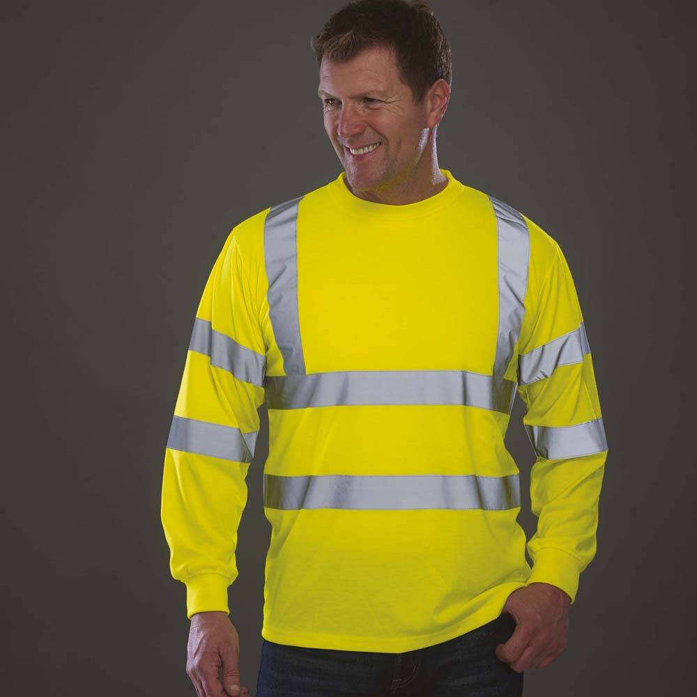 T-shirt manches longues haute visibilité Yoko HI VIZ Jaune Fluo 3XL-2